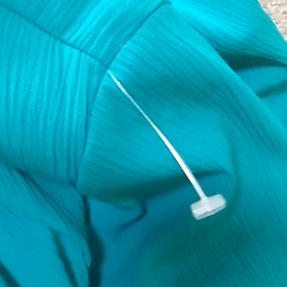 Alfred Dunner Teal 2 Piece Textured Pants Suit. Size 16 Top / 14 Pants. NWOT - Picture 12 of 13